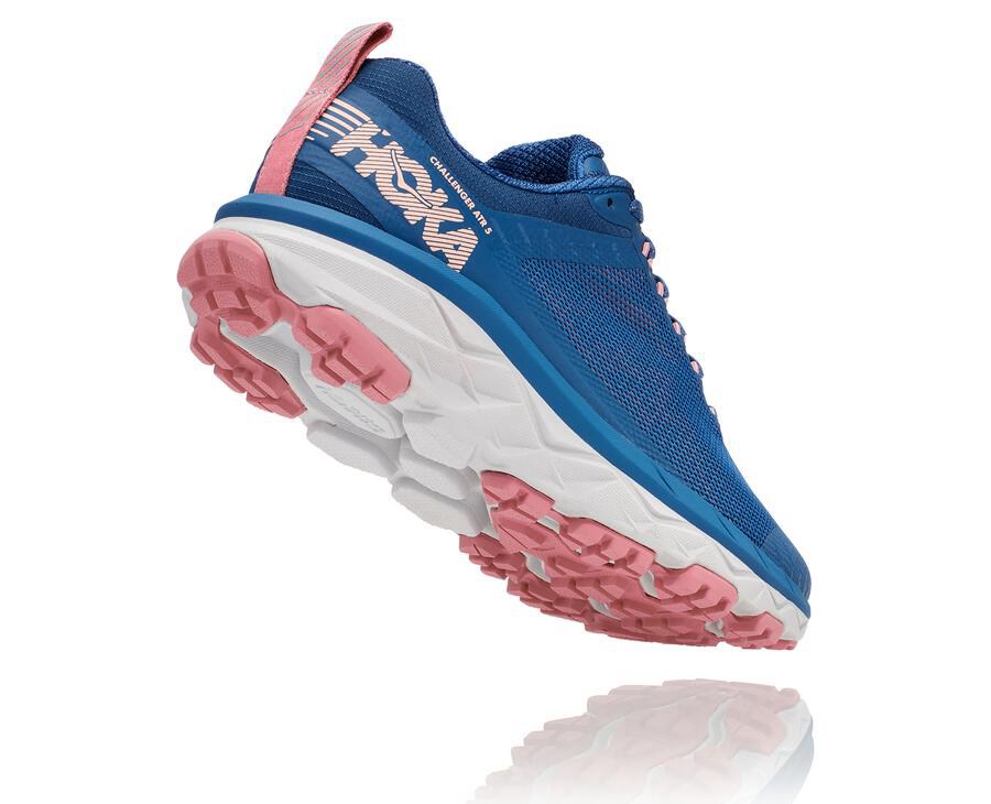 Zapatillas Trail Hoka One One Mujer - Challenger Atr 5 - Azules - QZO916037